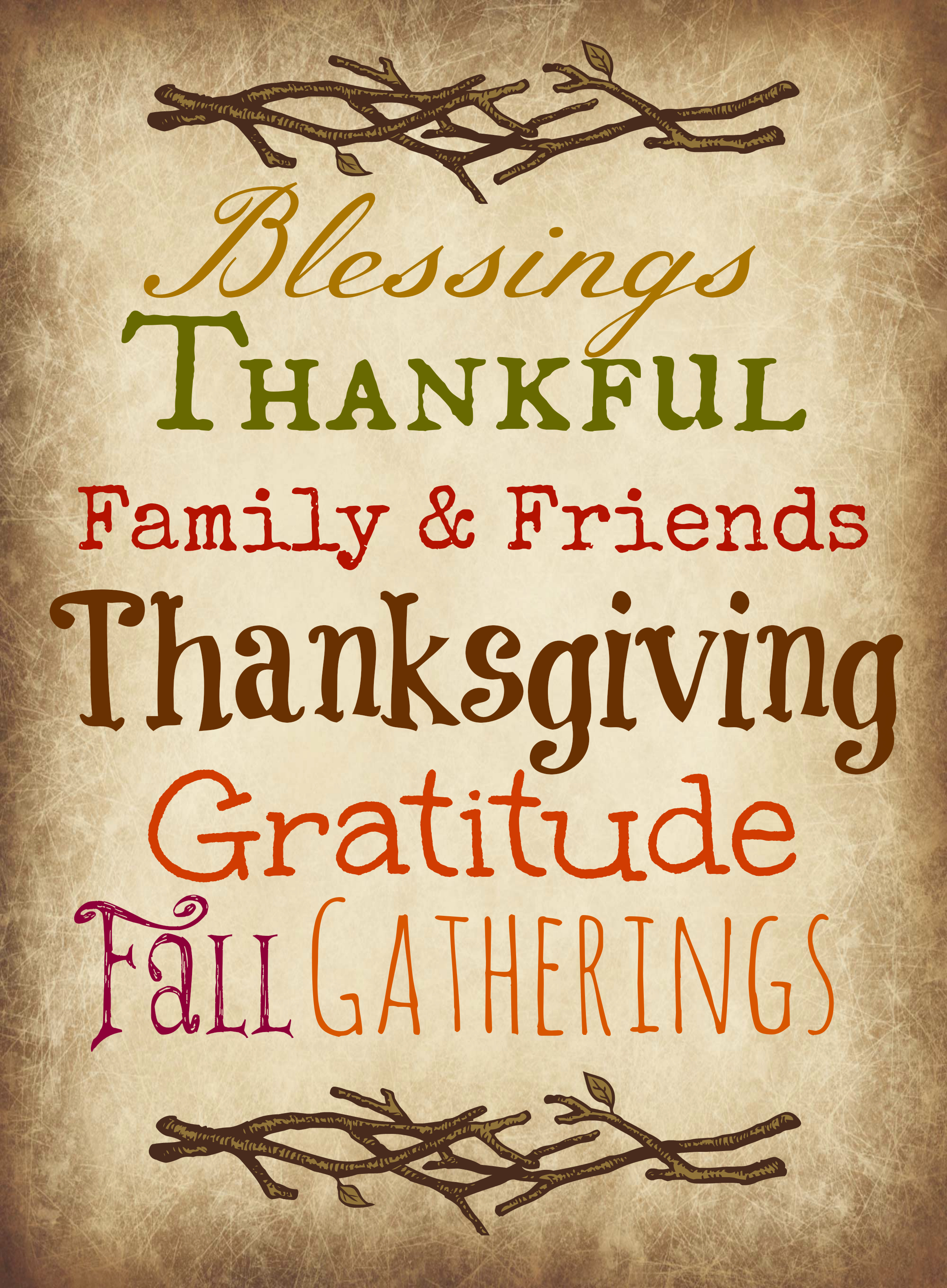 A Thanksgiving Printable {from me}